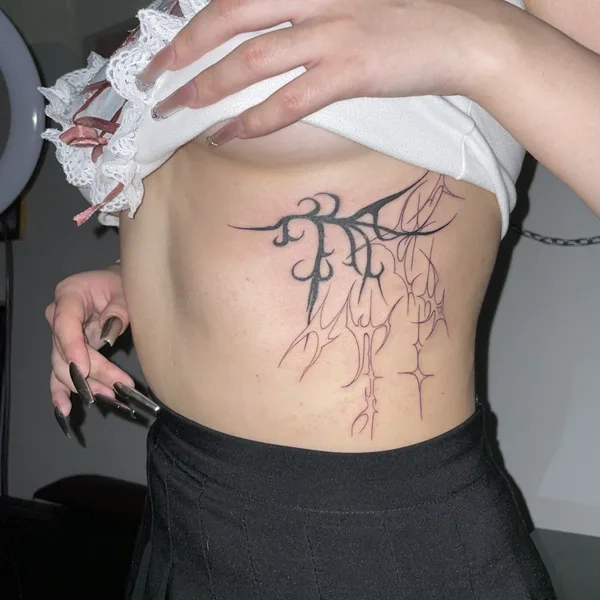 Abstract tattoo by Ольга Глотова in Saint Petersburg