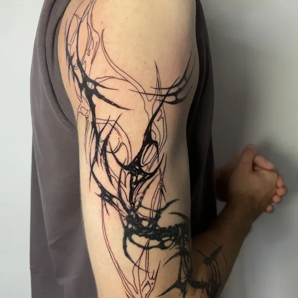 Abstract tattoo by Ольга Глотова in Saint Petersburg