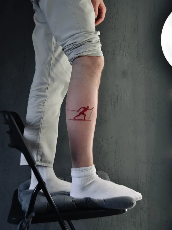 color linework tattoo on shin #84832 | Tattoo Artist Павел Ященко
