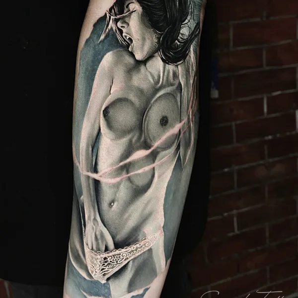 Realism tattoo by Саня Сумрак in Moscow