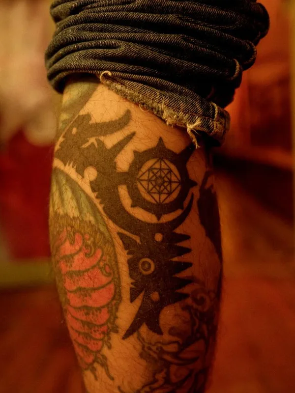 black blackwork 타투 부위 calf #90842 | 타투이스트 Sasha Morozov (Саша Морозов)