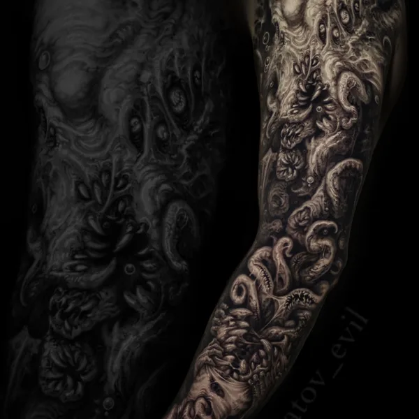 Хоррор tattoo by Сергей Батов in Москва