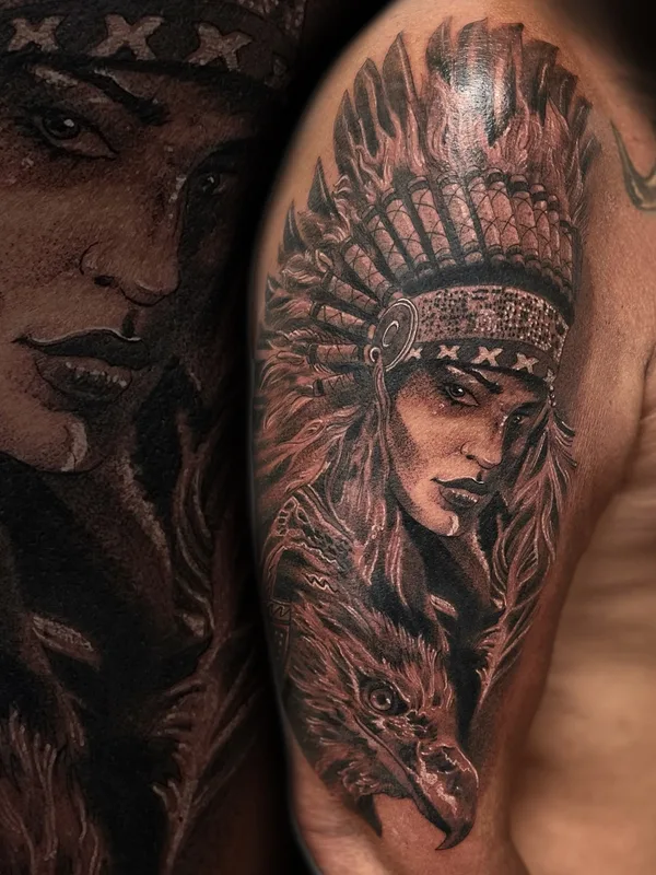 male blackandgrey realism tattoo on shoulder #87914 | Tattoo Artist Сергей Мартынов