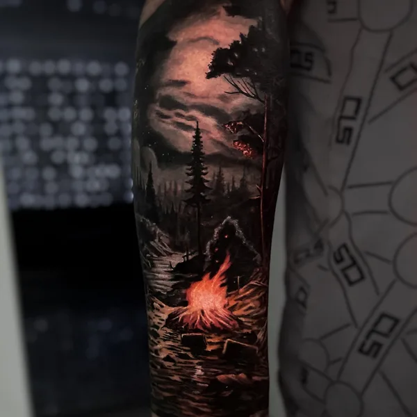 Surrealism tattoo by Сергей Пахабов in Новосибирск