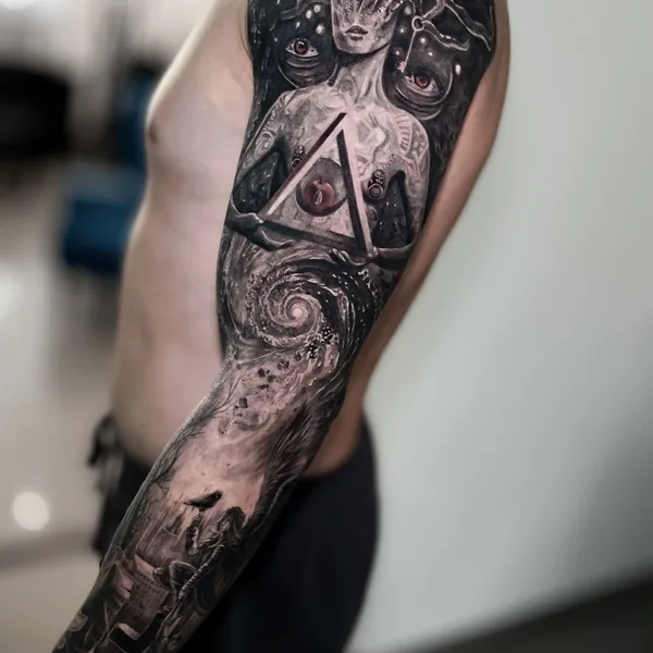 Surrealism tattoo by Сергей Пахабов in Новосибирск