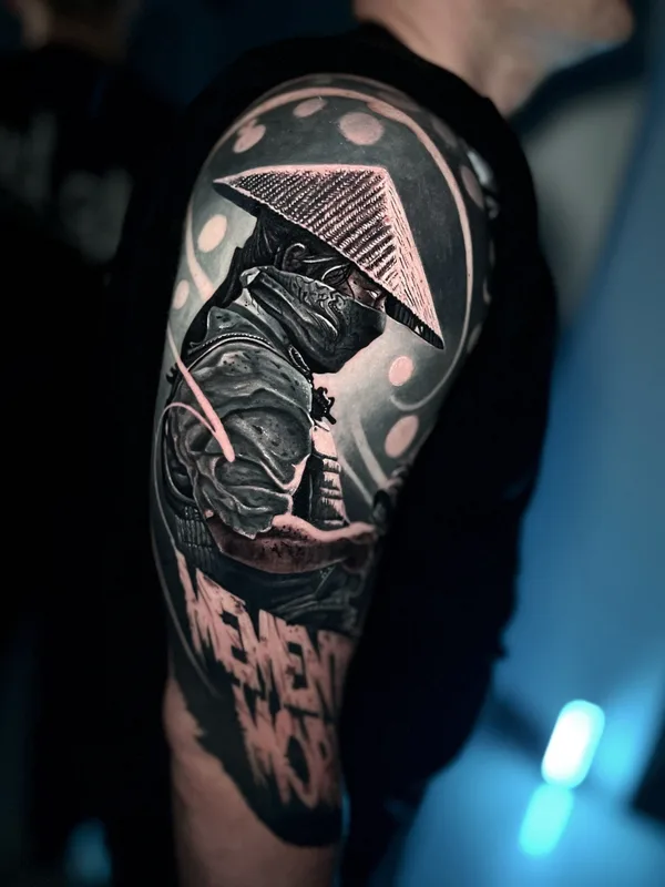 male blackandgrey realism 타투 부위 shoulder #85491 | 타투이스트 Сергей Пахабов
