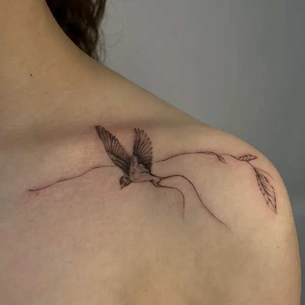 whipshading tattoo by Шарапова София  in Moscow