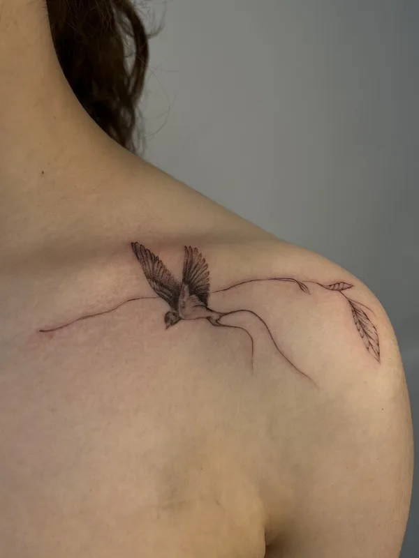 whipshading tattoo by Шарапова София in Moscow