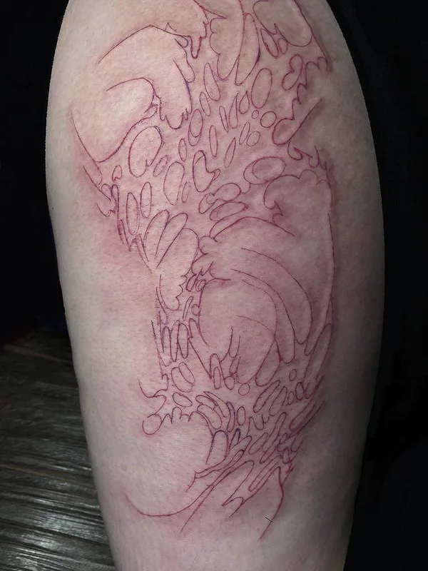 female color tribal Tatuaggio su thigh #87202 | Tatuatore София Овиаши