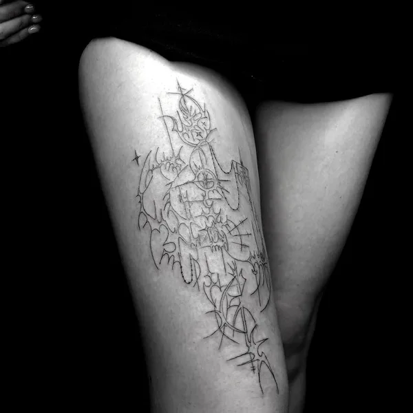 Abstract tattoo by София Овиаши in Saint Petersburg