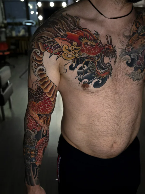 Japanese tattoo by Татьяна Чудесатая in Moscow
