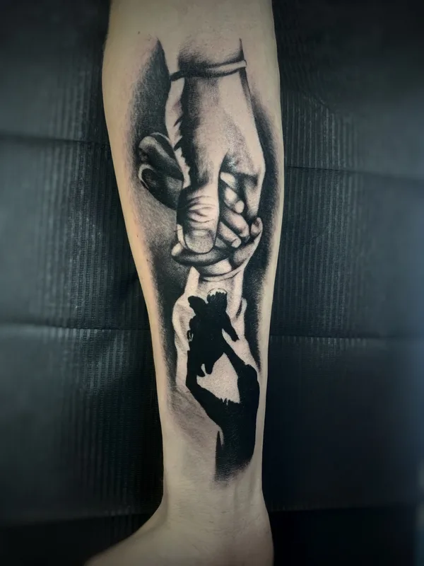 male blackandgrey realism Tatuaggio su forearm #86310 | Tatuatore Уля Aubhoov