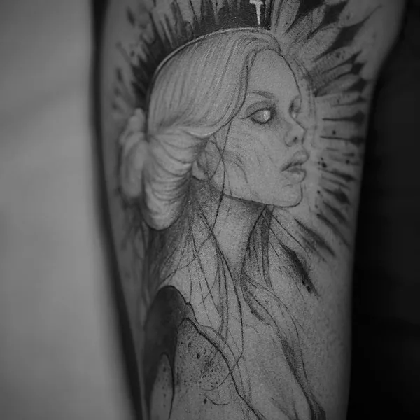 Graphic tattoo by Валерия Журавлева in Саратов