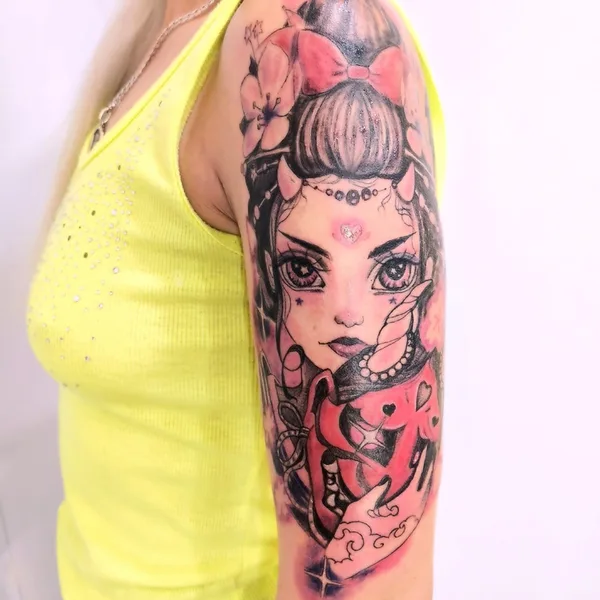 Цветная tattoo by Виктория Ковалева in Брянск