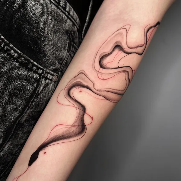 Watercolor tattoo by Виктория Маслова in Moscow