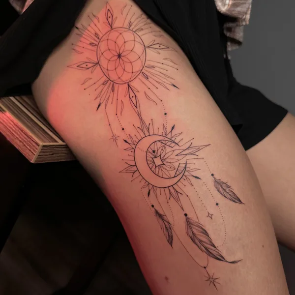 Watercolor tattoo by Виктория Маслова in Moscow