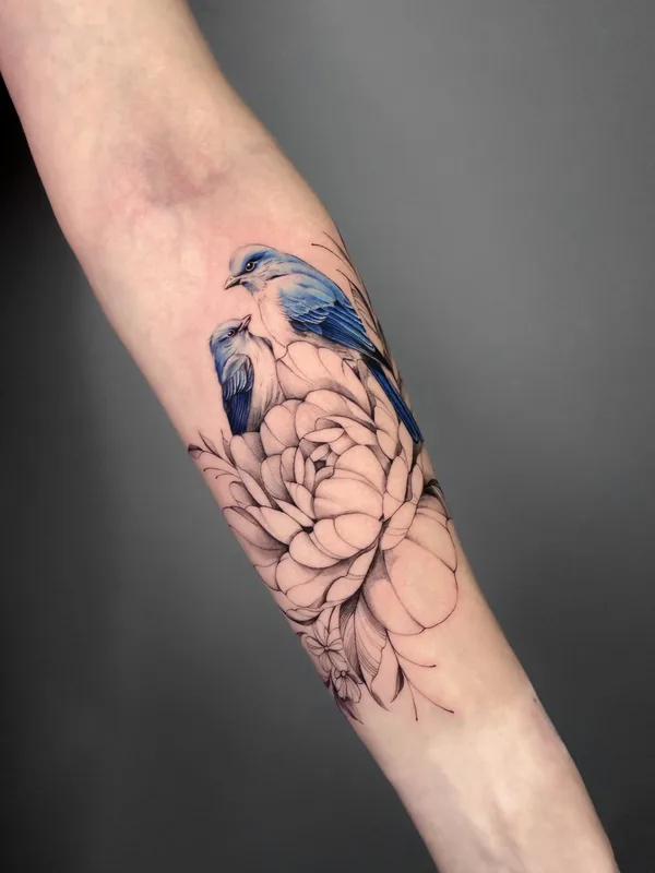 female blackandgrey fineline tattoo on forearm #87690 | Tattoo Artist Виктория Маслова