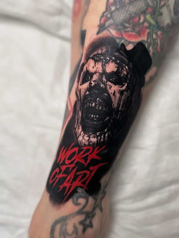 blackandgrey horror 타투 부위 forearm #88845 | 타투이스트 Виктория Зиман 