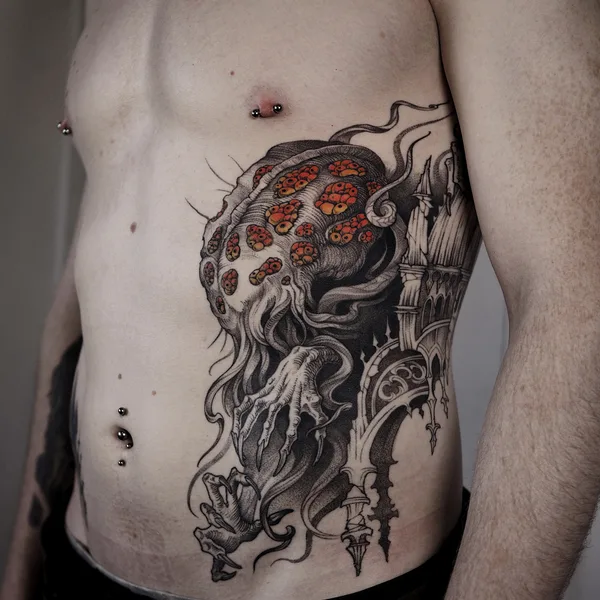 engraving tattoo by Женя Зимина  in Moscow