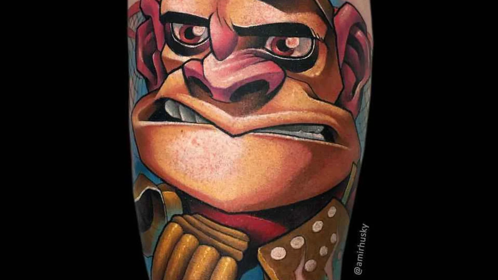 New school tattoo by Amir Husky