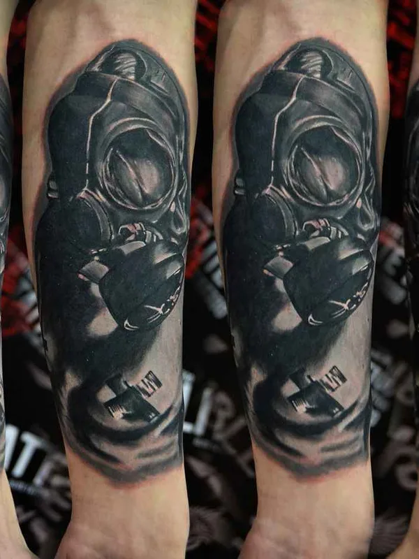 black and grey black and grey Tatuaggio su forearm #12781 | Tatuatore Радион