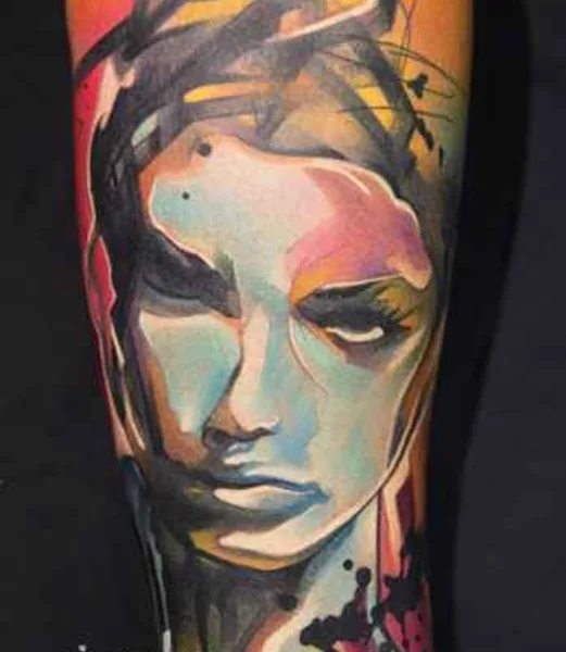 Watercolor tattoo by Ivana Belakova in Los Angeles