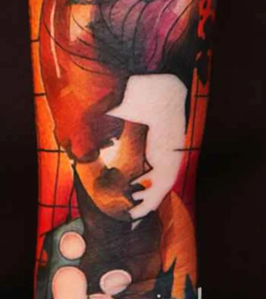 Watercolor tattoo by Ivana Belakova in Los Angeles