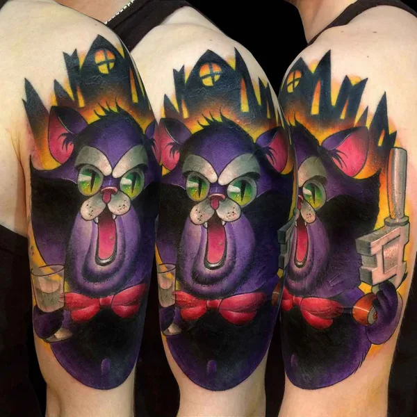 New School tattoo by Виктор Киатров in Казань