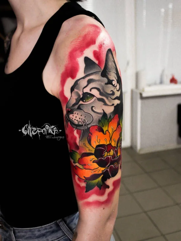 female color japanese Tatuaggio su upper arm #25631 | Tatuatore Илья Черник