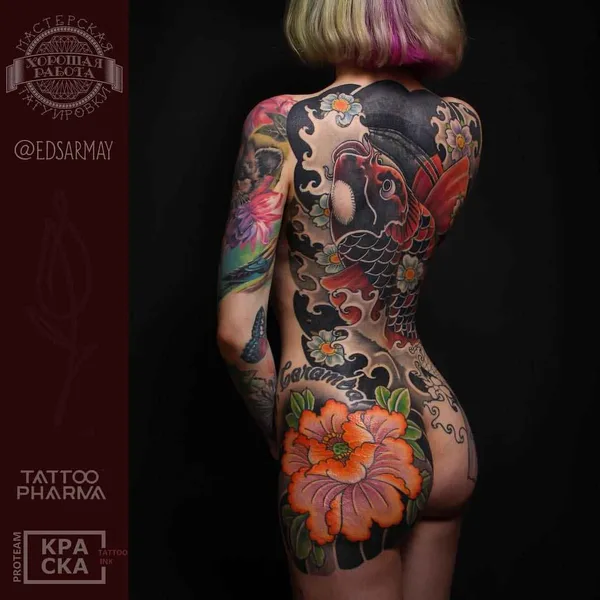Oriental tattoo by Эдуард Сармаев in Казань