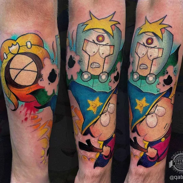 New School tattoo by Виктор Киатров in Казань