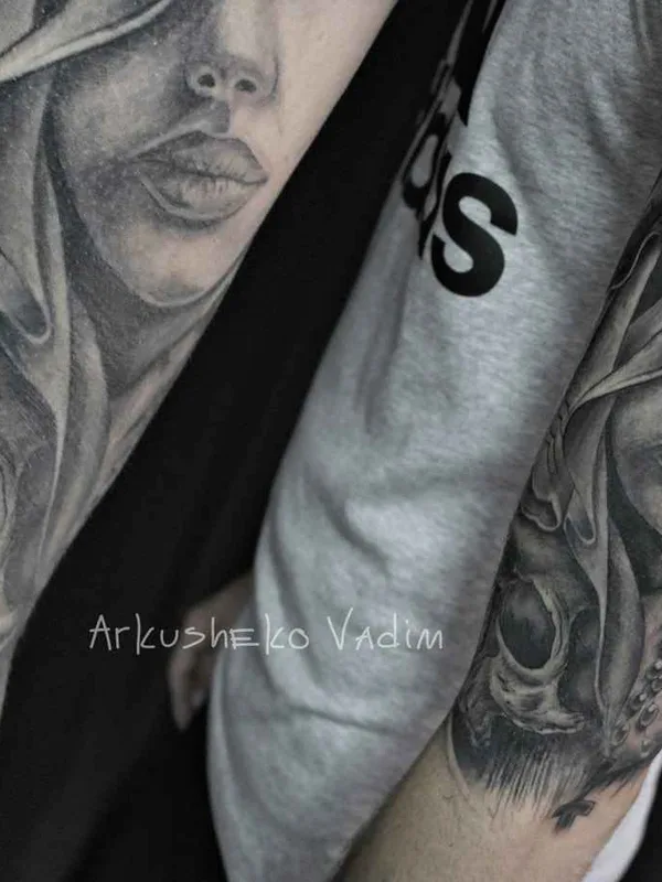 black and grey realism tattoo on forearm #11347 | Tattoo Artist вадим