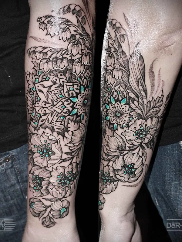 black and grey blackwork татуировка на forearm #8605 | Тату мастер Антон Дёртин