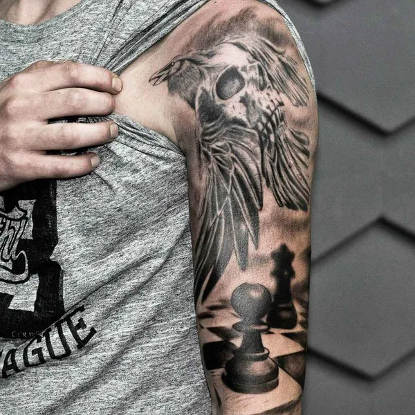 Linework tattoo by Петренко Олег in Moscow