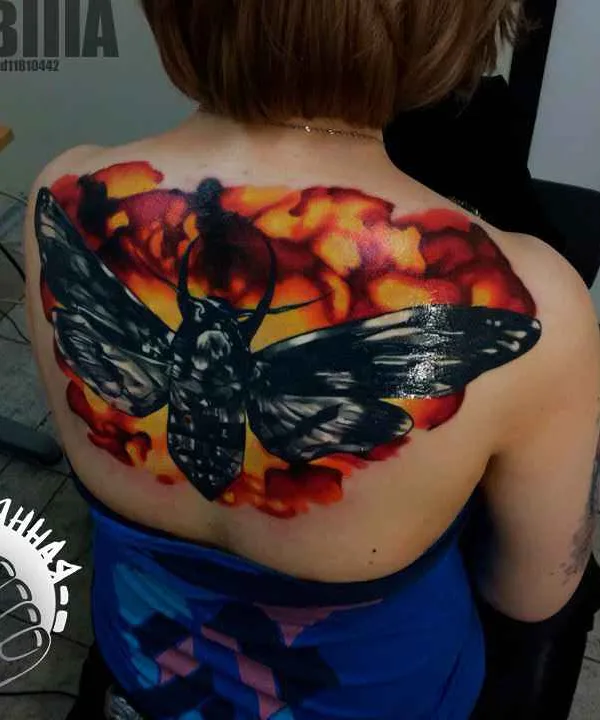 female color illustrative татуировка на upper back #11317 | Тату мастер Константин Андреевич Черников
