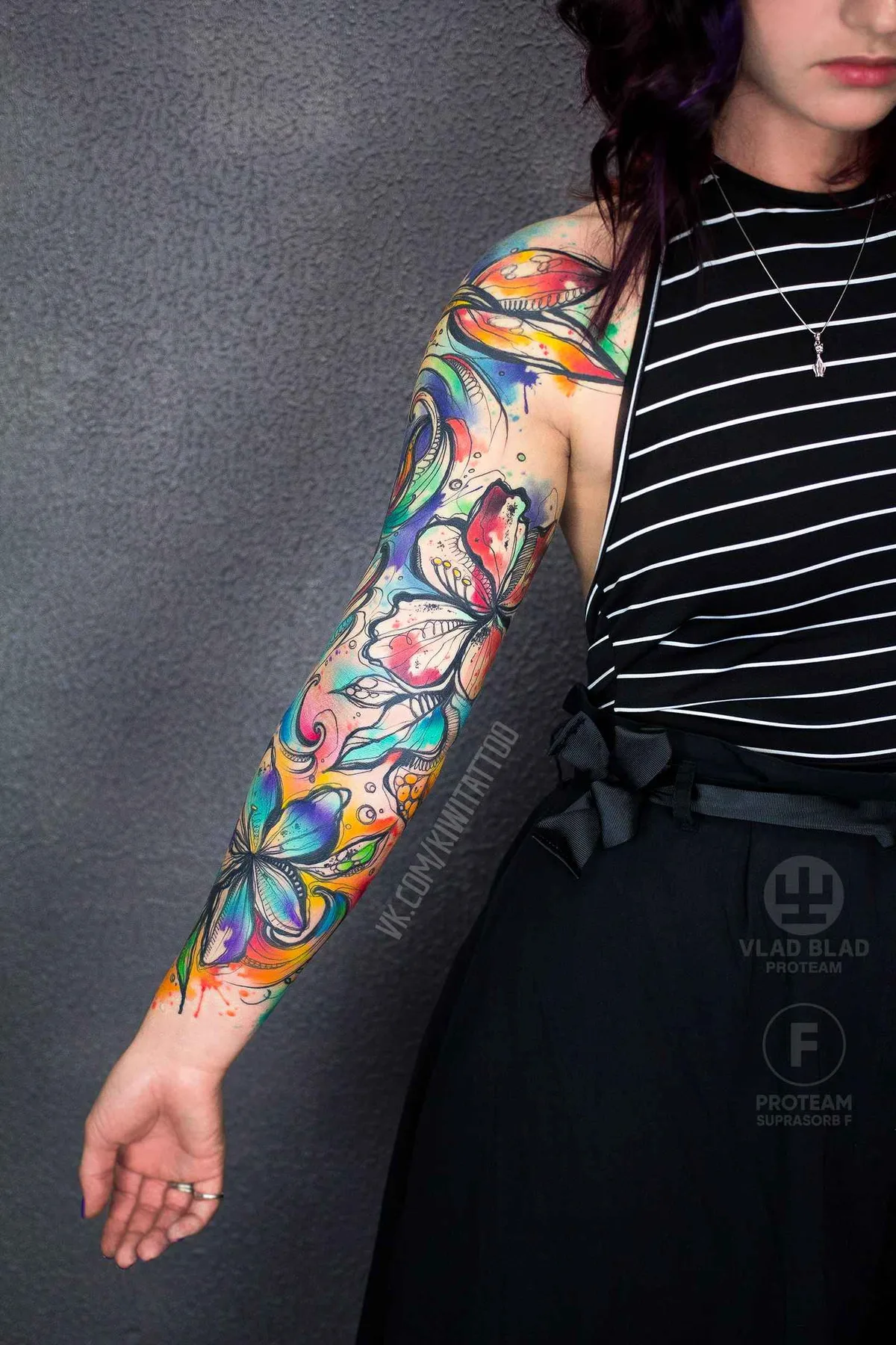 тату мастер Вика KIWI цветные скоростные скетч акварель татуировки | tattoo artist Vika KIWI colour sketch watercolor tattoo