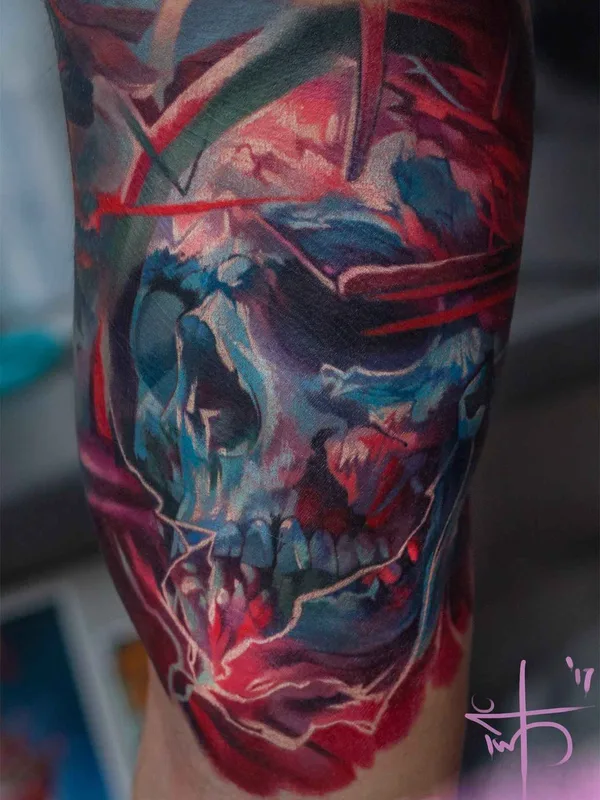 color abstract tatuaje en forearm #10136 | Tatuador Тимур Денисенко