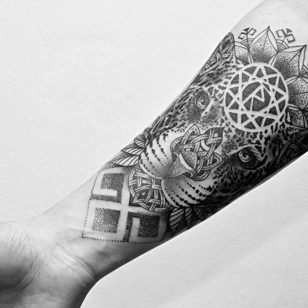 dot work tattoo by ANAR AKMEDOV in Санкт-Петербург