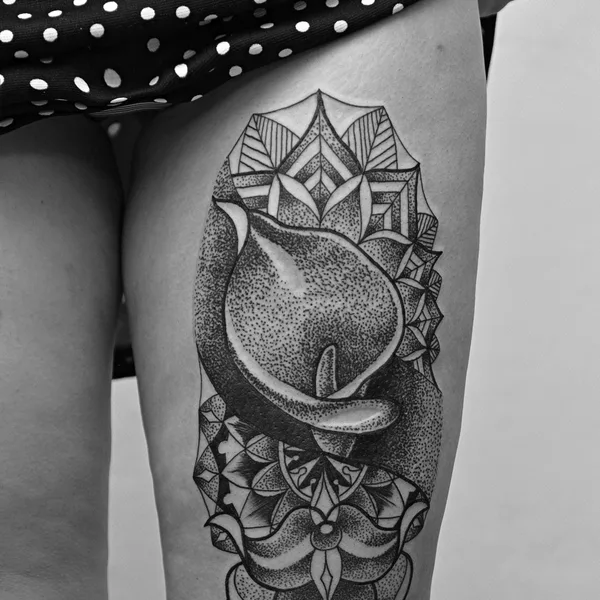 dot work tattoo by ANAR AKMEDOV in Санкт-Петербург