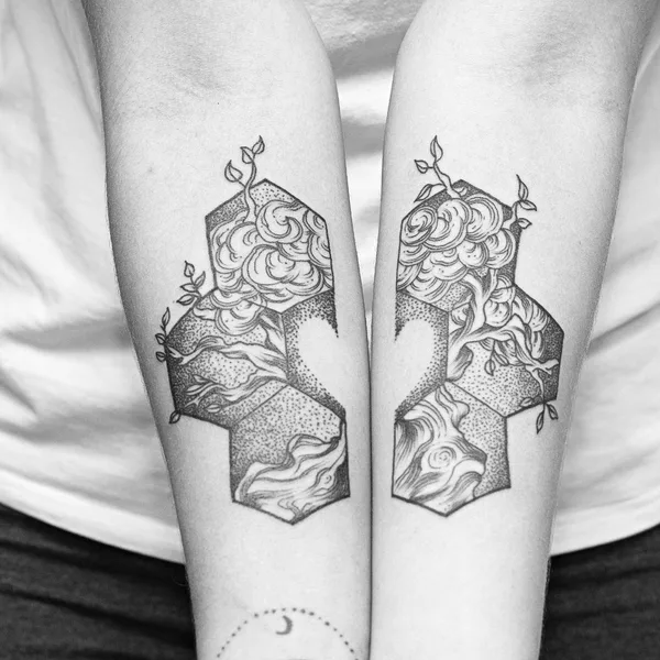 dot work tattoo by ANAR AKMEDOV in Санкт-Петербург
