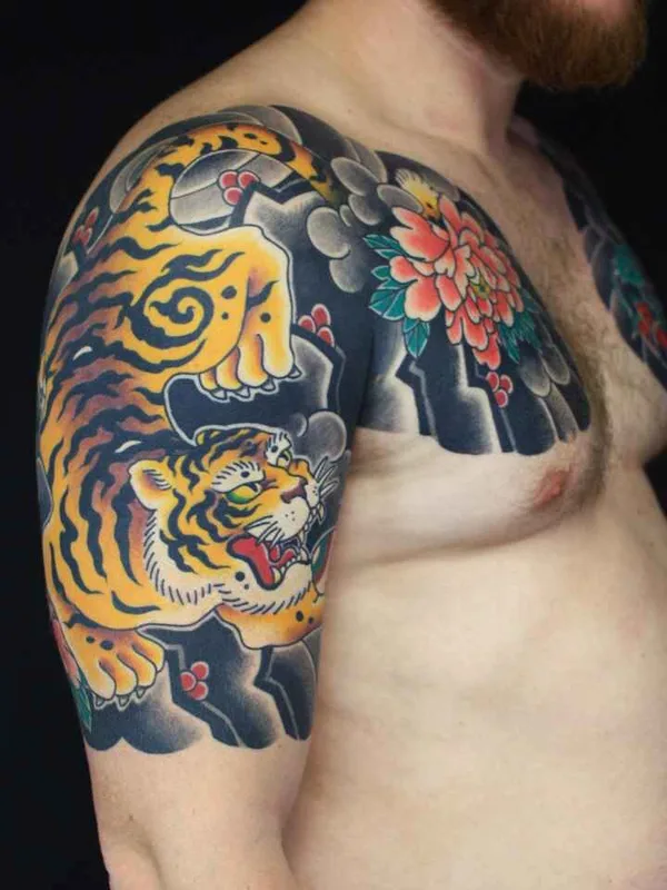 male color japanese tattoo on full sleeve #10922 | Tattoo Artist Сергей Buslay Буслаев