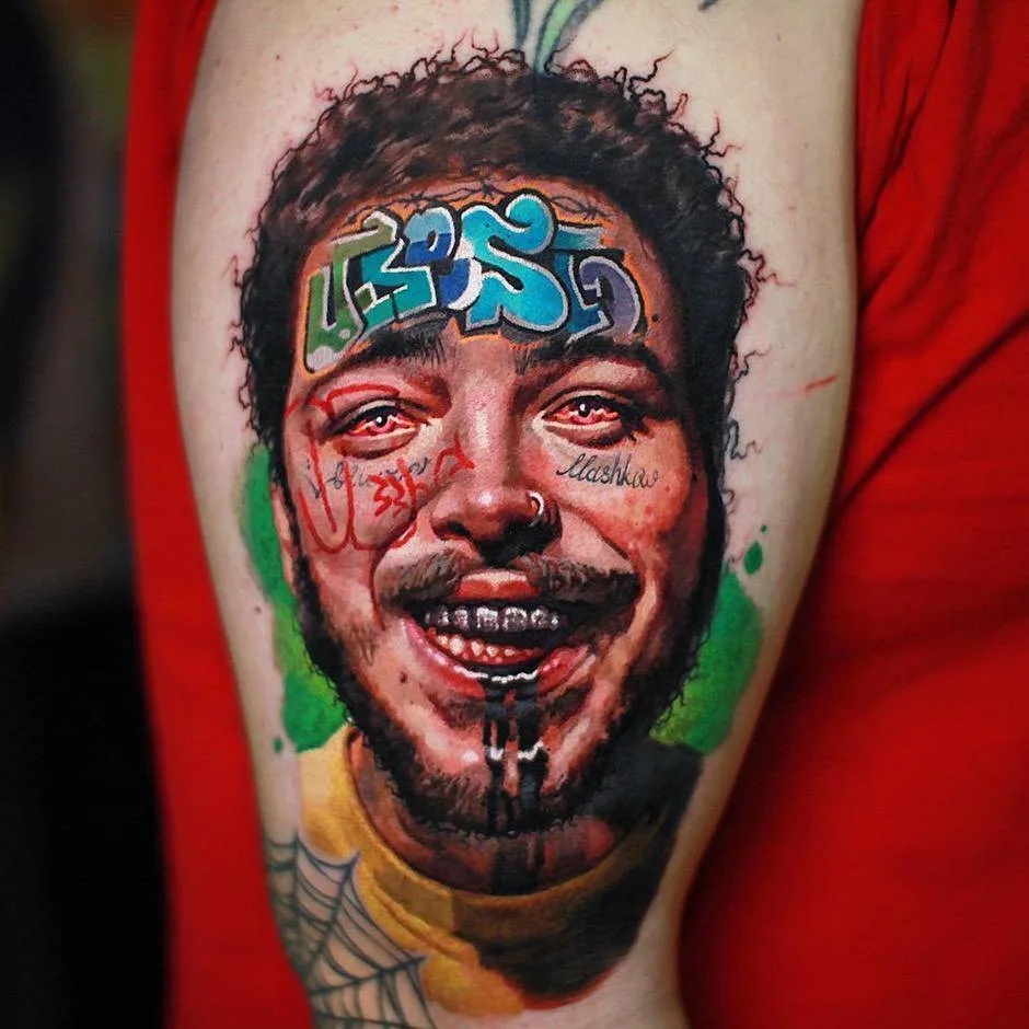 Tattoo artist Alexey Mashkow, graffiti realism, portrait tattoo | New York, United States