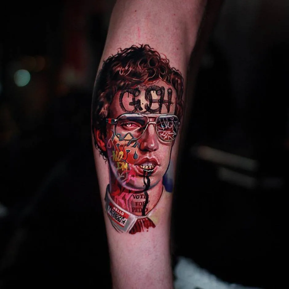Tattoo artist Alexey Mashkow, graffiti realism, portrait tattoo | New York, United States