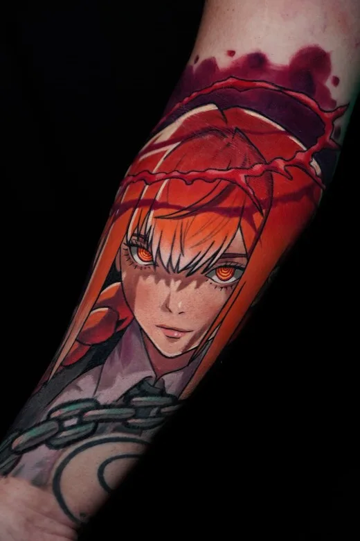 Anime geek tattoo by Rhur