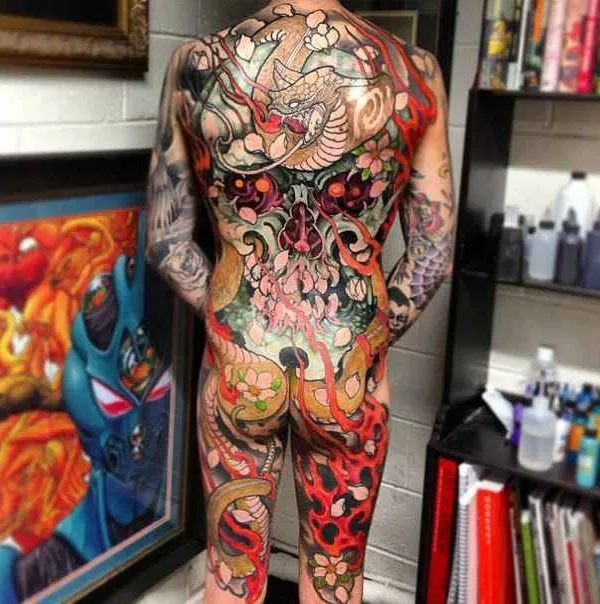 color japanese tatouage sur full body #706 | Artiste tatoueur Matty D Mooney