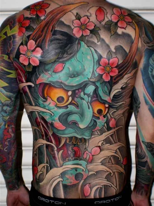 color japanese tatouage sur full back #703 | Artiste tatoueur Matty D Mooney