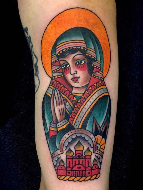 color traditional 纹身 在 forearm #11504 | 纹身师 Алексей Тол