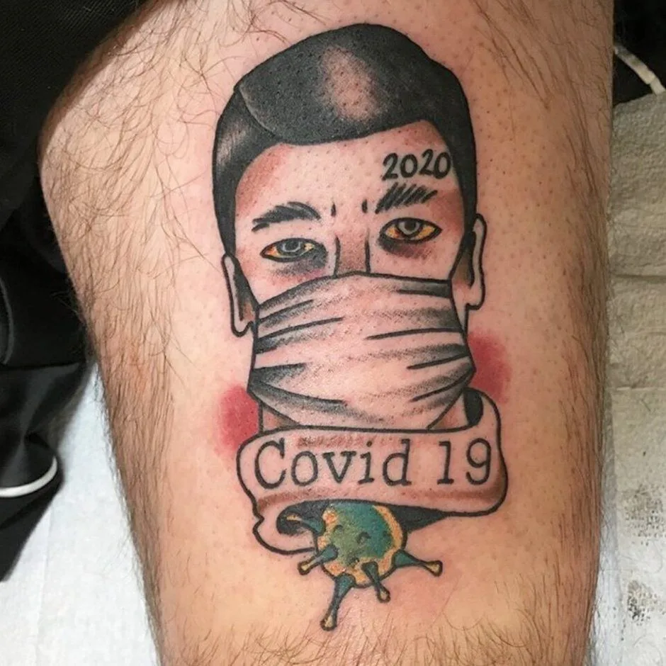 COVID-19 tattoo, Coronavirus tattoo 2020