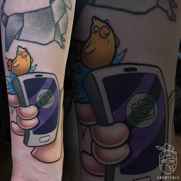 New School tattoo by Natali Korotkova in Saint Petersburg