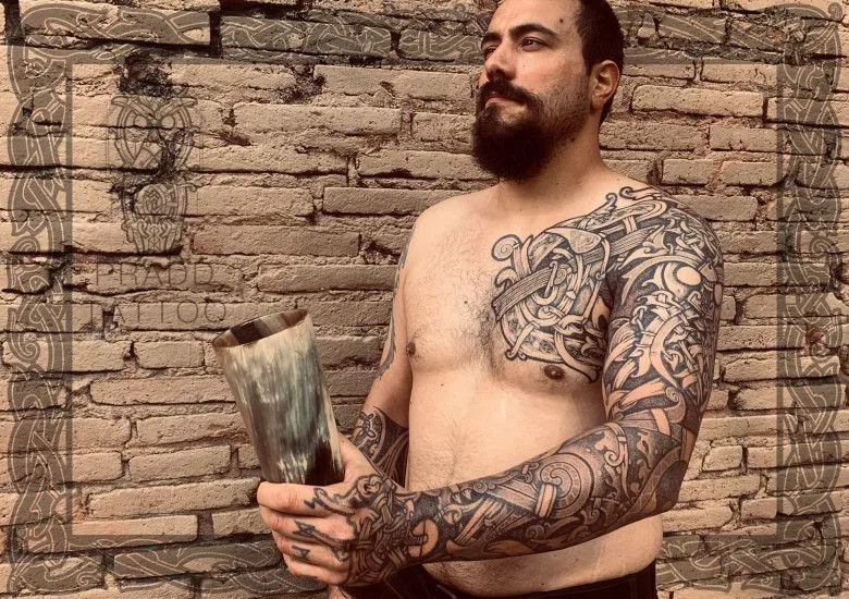 Viking patterns in tattoo by Vitaly Pradd